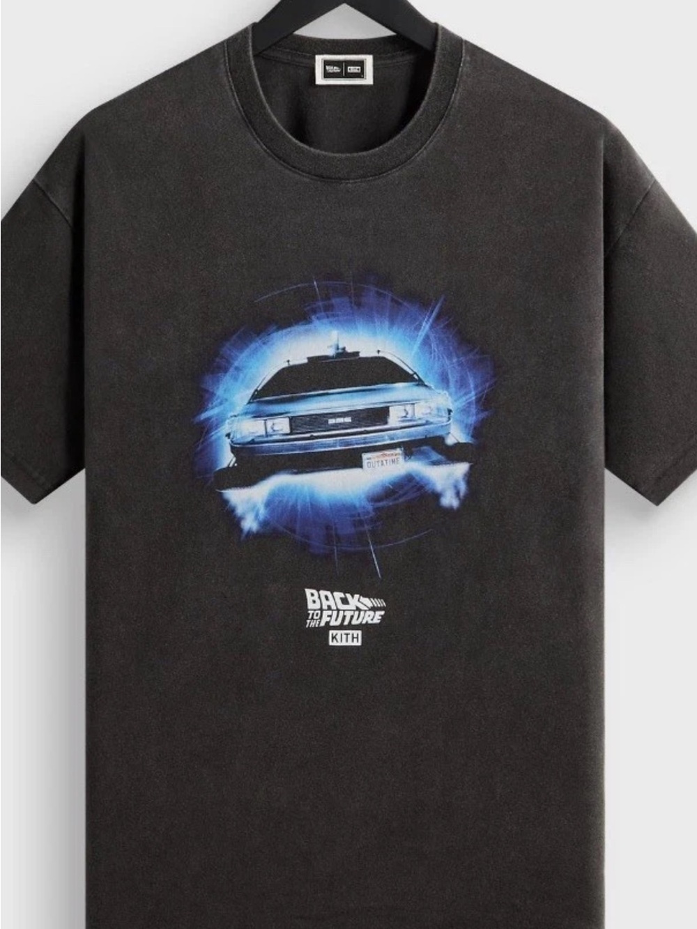 Kith for Back to the Future DeLorean Front Back Vintage Tee Black size small ✅✅